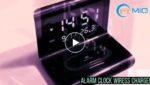 Ladestation mit 4 Funktionen: Wecker, Kalender, Thermometer und kabelloses Ladegerät – video