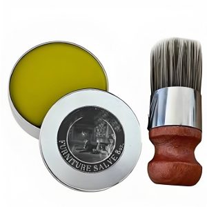 Regenerationswachs für Leder, Holz + Bürste