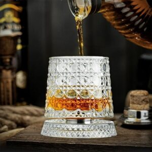 Kristallglas mit drehbarem Boden